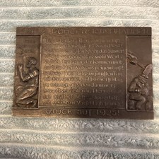 Eisengußplakette 1925 Fritz Pühler Neujahrsplakette - Glück auf! Rar Lauchhammer