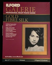 Ilford Galerie Pro InkJet Photo Range Gold Fiber Silk #1154038 8.5x11 10 Sheets