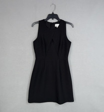 Milly Dress Womens 6 Black Cutout Work Cocktail Dressy Minimalist Classic LBD