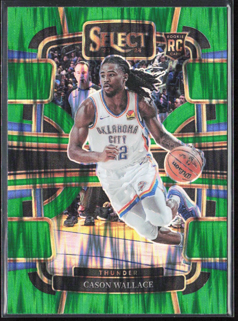 2023-24 Panini Select Cason Wallace Concourse Green Shock Prizm Rookie RC #88