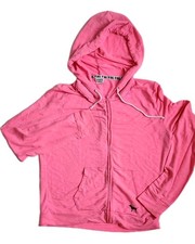 PINK Victoria's Secret Zip Up Hoodie Long Sleeve Soft Lightweight Pink Women Med