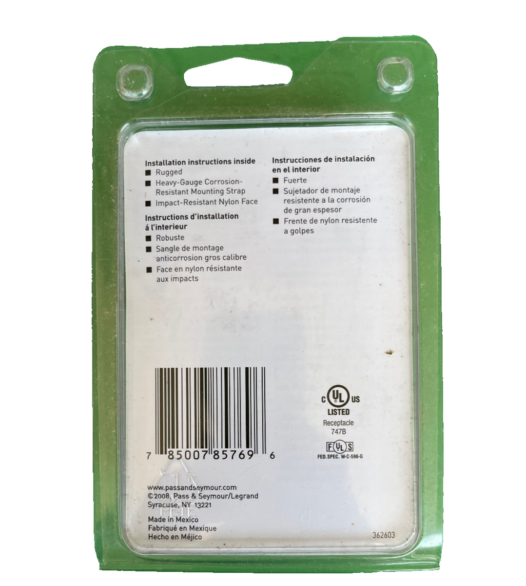 CWL1430R Twist Turn Locking Receptacle Outlet NEMA L14-30R 30A 125