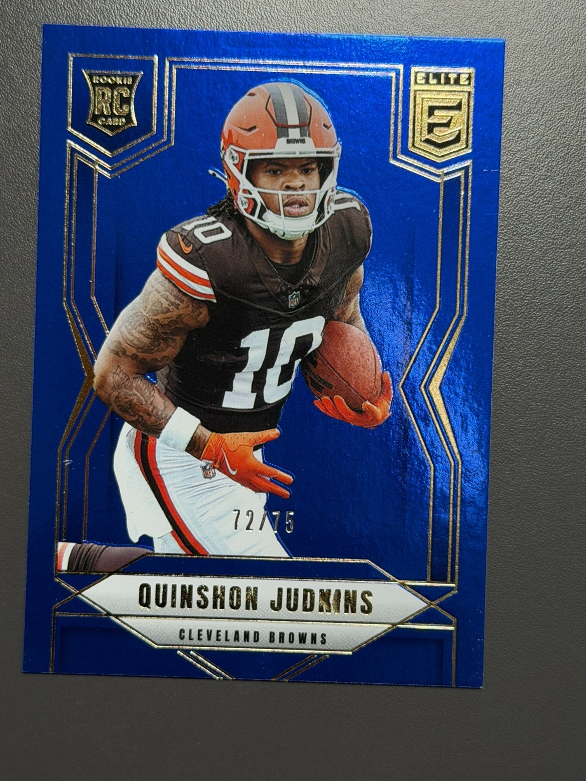 2025 Panini Donruss Elite - Rookies Quinshon Judkins #121 Blue /75 (RC)