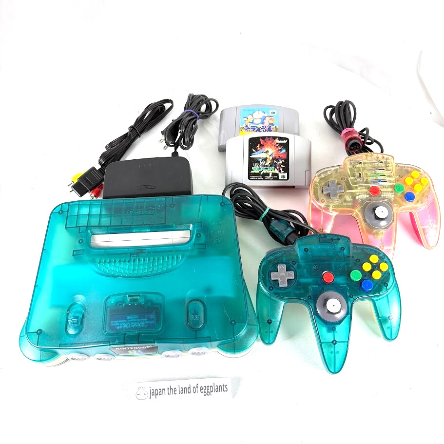 Console N64 Clear Blue Ice Blue | Options groupées : console/Pad/boîte/jeux |...