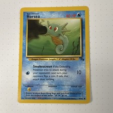 Pokémon Horsea Fossil 1st Edition Regular Basic 49/62 40 HP English Card