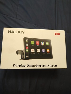 HAUXIY Q9S Portable Wireless Smartscreen Stereo 9 Inch Black Display