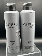 2 Pack GUESS 1981 DEODORIZING BODY SPRAY 6oz EACH- Brand New 