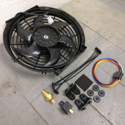 1977 Ford Courier 10 Inch Black Radiator Fan 1019cfm cooling automotive 12v 