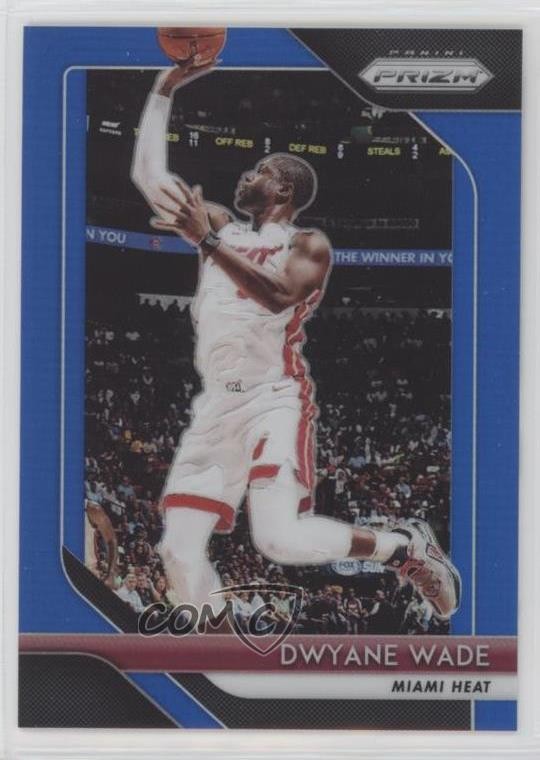 2018-19 Panini Prizm Blue Prizm 113/199 Dwyane Wade #206 HOF 03gz