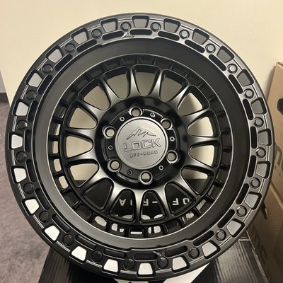 (4) 17X8.5 LOCK OFF-ROAD MOJAVE MATTE BLACK (6X135 +25MM) FORD RAPTOR F-150 FORD