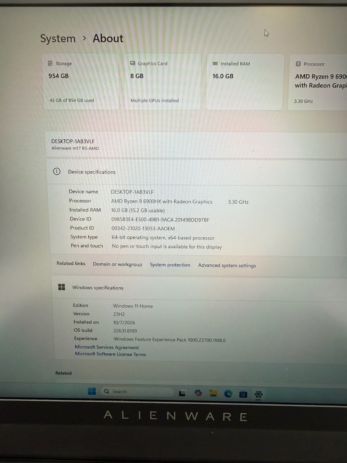 Alienware 17 R1 Screen Alienware m17 R5 AMD 17.3