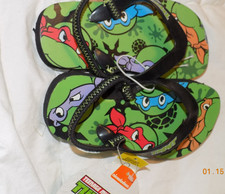 New Teenage Mutant Ninja Turtles Boys Flip Flop Sandal Size 5/6TMNT