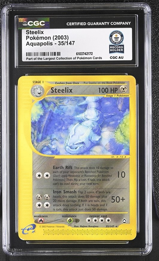 2003 POKEMON AQUAPOLIS #35 STEELIX CGC WORLD RECORD SLAB 1/1