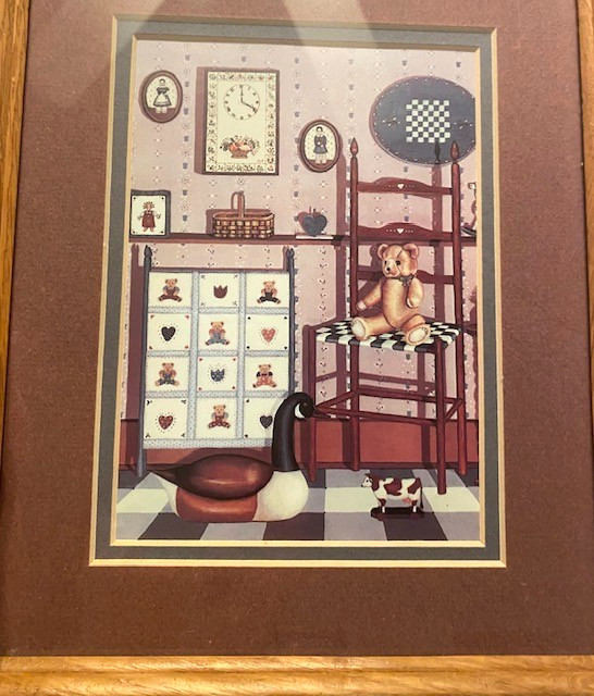 Figi Graphics "Sugar 'n Spice" Quilt Farmhouse/Folk Art 11.75"x9.5" Framed Print