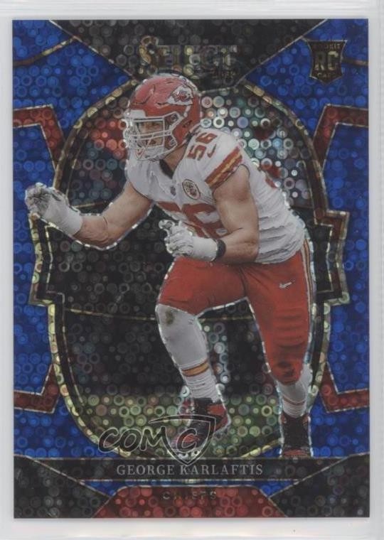 2022 Select Concourse Blue Disco Prizm 15/25 George Karlaftis #22 Rookie RC v9t