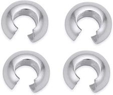 100 Sterling Silver 4mm Crimp Bead Knot Covers - Loose Beads