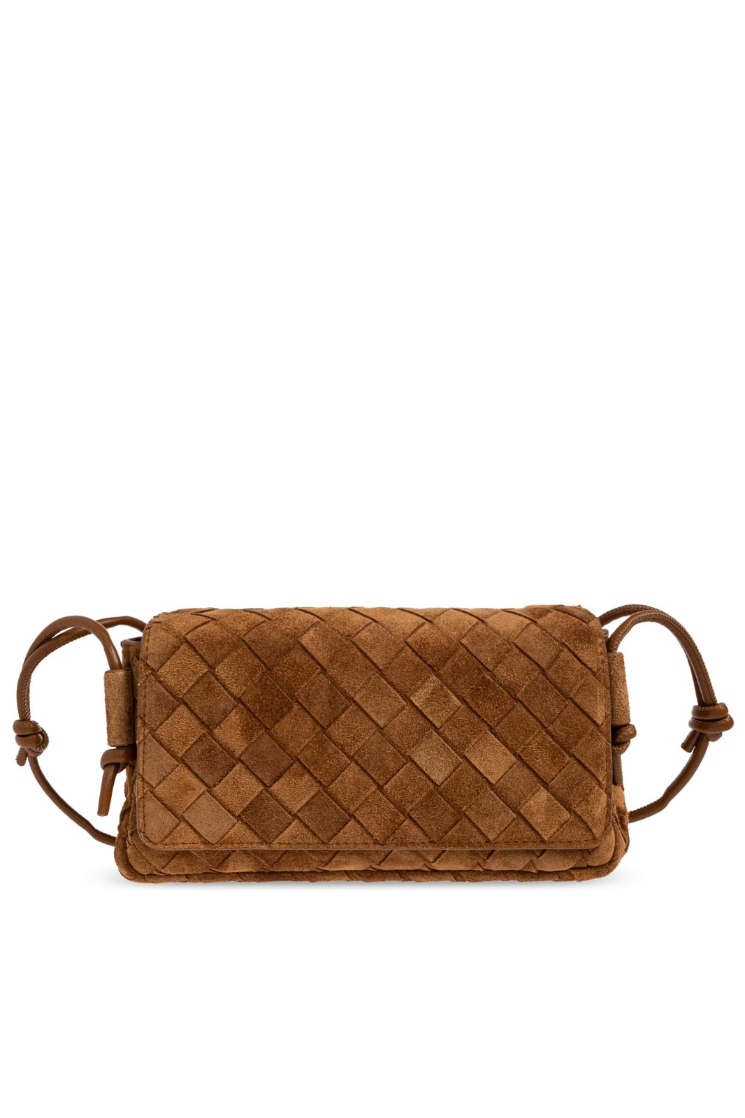 BOTTEGA VENETA Notturno $2600 Amber Suede Shoulder Bag New & Authentic
