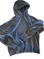 Athleta Seasoft Bubble Hem Hoodie sz XS  deep GRAY