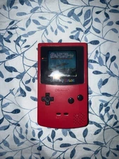 Nintendo Game Boy Color GBC Berry Red Handheld Tested Working (game not Incl)