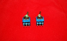 Lot of (10) DPDT Miniature Toggle Switches  ON/ON Maintained
