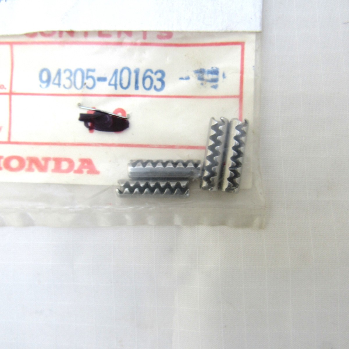 チューブ NOS Vintage Honda OEM 4x16 Spring Roll Pins 94305-40163 Set of 4