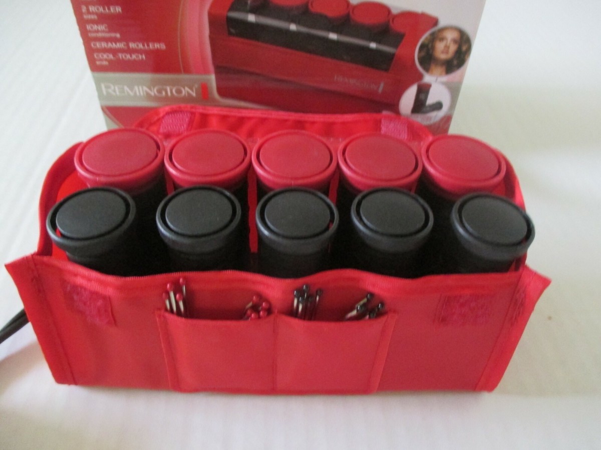 REMINGTON H-1015 CERAMIC COMPACT 10 HOT HAIR ROLLERS DUAL VOLTS