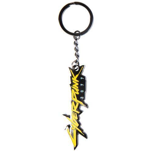Cyberpunk 2077 Logo metal keychain CD Projekt Red Edgerunners NEW - Picture 2 of 2