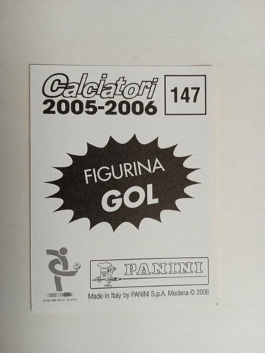 FIGURINA CALCIATORI PANINI 2005/06 2005/06 JUVENTUS GOL n 147 CON VELINA - Imagen 2 de 2