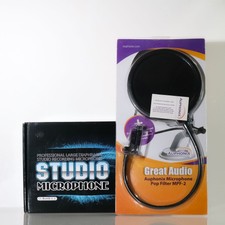 Studio Condenser Microphone W/ Shock Mount & Pop Filter