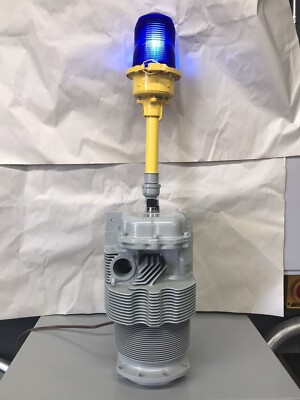 Airport Taxiway light rewired to 120 volt man cave hangar aviation LED bulb