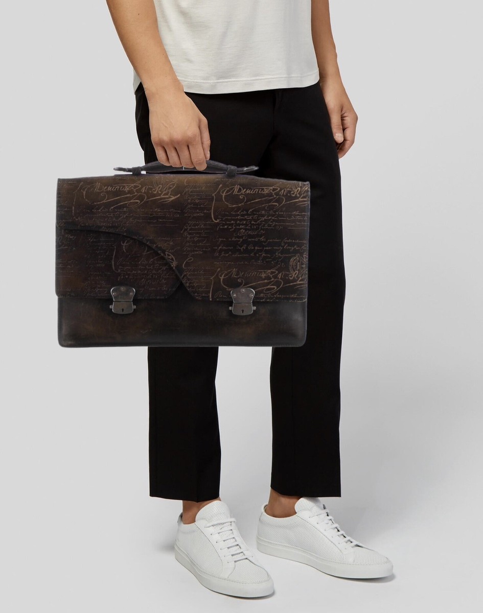 Berluti Briefcase Grand Ecritoire Scrit Calligraphy Patine Berluti Briefcase Grand Ecritoire Scrit Calligraphy Patine