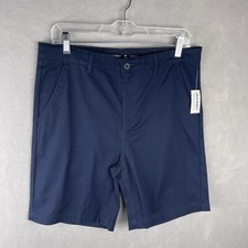 Old Navy Women's Navy Blue Built-In-Flex Chino Shorts Pockets SZ 16 Plus New