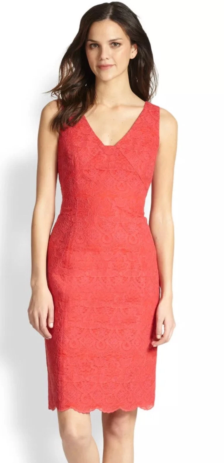 Fodera in pizzo nuova con etichette Tory Burch Cameron collo a V taglia 14