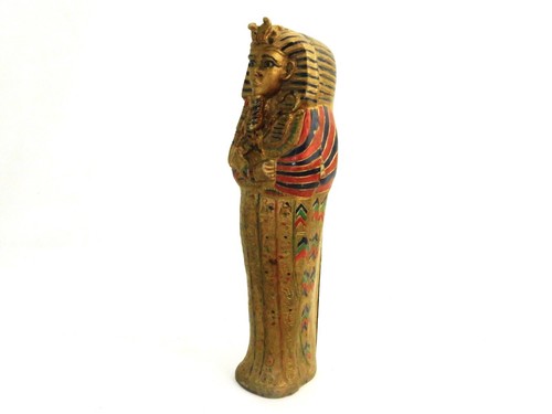 King Tut Sarcophagus Storage Box, Gold Tone, Incense, Matches, Trinkets - Picture 2 of 13
