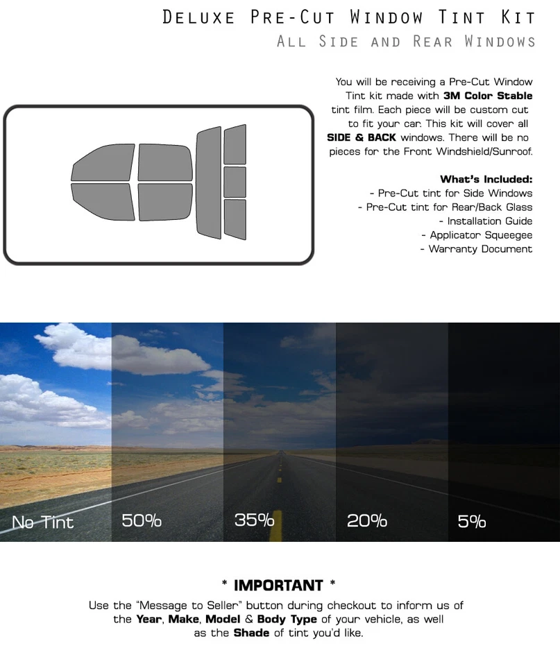 Película de tinte de ventana precortada 3M COLOR ESTABLE Dodge Ram 3500 2014-2026 4 puertas doble cabina Foto 3 de 4