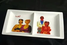 KNUTTEL TIPPERY CRYSTAL THE WAITING GAME PARTY DISH APPETIZER SERVING DISH NEW!