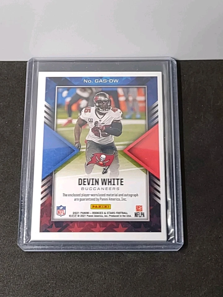 2021 PANINI ROOKIES & STARS DEVIN WHITE Jersey Auto /99 Buccaneers SUPERSTAR !📈 - Image 2 of 2