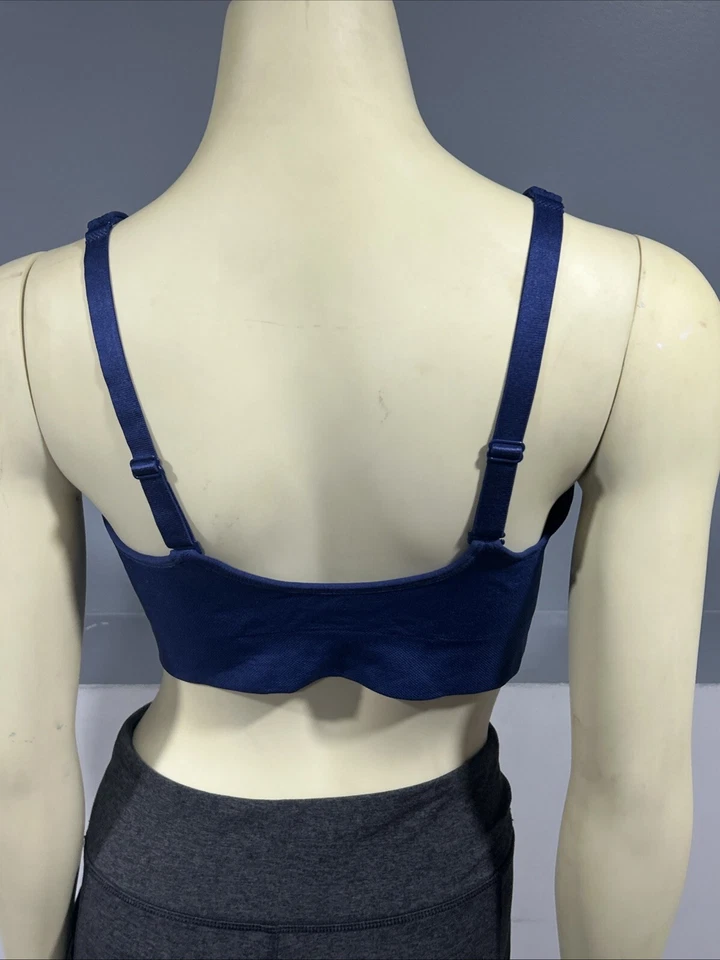 Sujetador deportivo Puma para mujer XL atlético azul Top gimnasio correr acolchado ajustable Foto 2 de 4