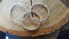 Handmade sterling silver stacking rings trio , stacker rings set of 3