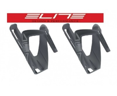 Pair of Elite ALA Bottle cages Matt Grey Bike Water Bottle Cage lightweight  39g UK