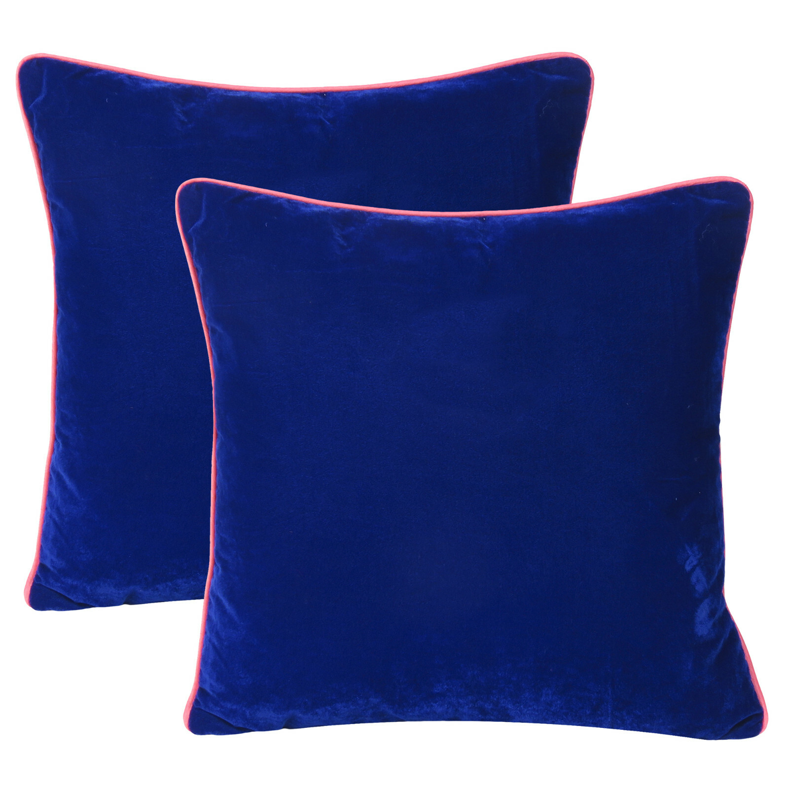 Luxury Royal Blue Velvet Cushion Cover with Zipper Closure throw Pillow case eBay