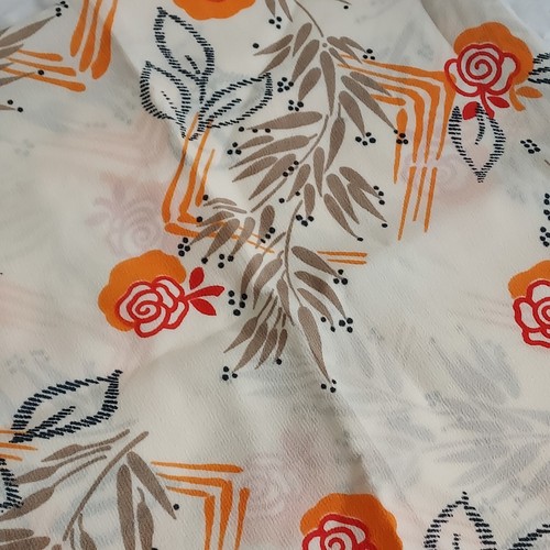 Vintage Mod Gogo Floral Driving Scarf Neck Scarf Bandana Polyester Made In USA - Picture 12 of 13