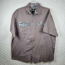 Guide Gear Mens Short Sleeve Brown Camo Shirt XL 