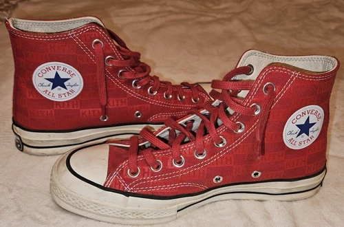 KITH x CONVERSE RED CHUCK TALYOR ALL STAR 70 高帮运动鞋女式 9 男式 7 - 第 13 张/共 19 张