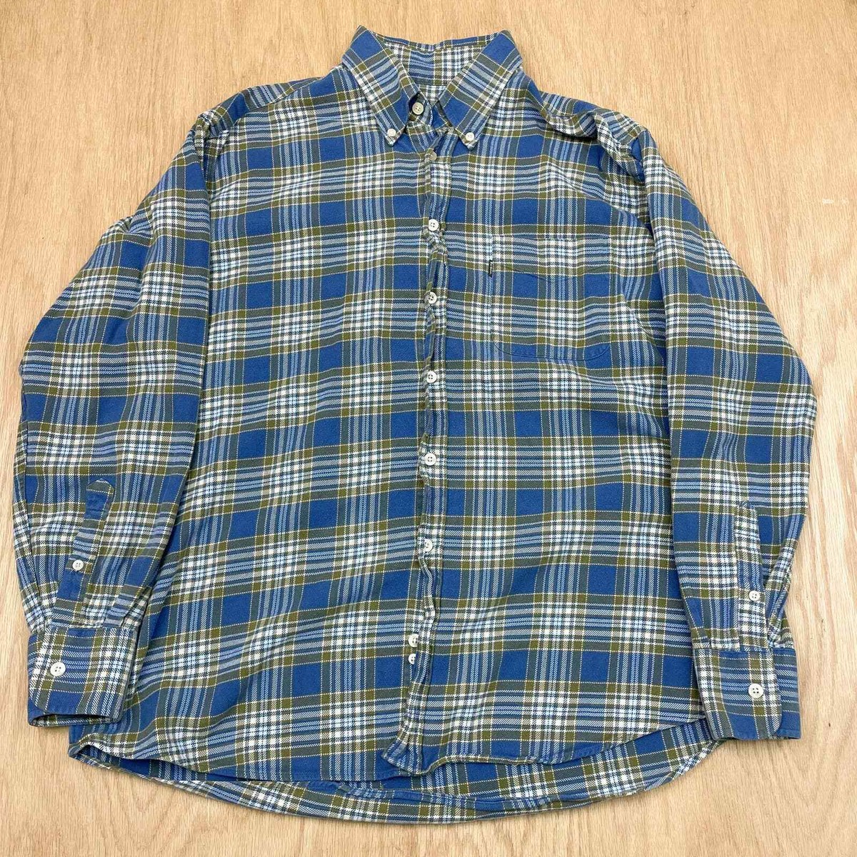 Mens BARBOUR Winter Check Tartan Plaid Brushed Cotton Button Down