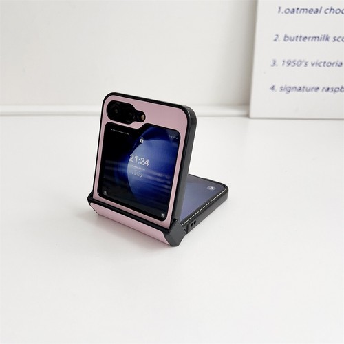 Fashion PU Leather Phone Protective Case Cover For Samsung Galaxy Z Flip 3 4 5 6 - Picture 7 of 34