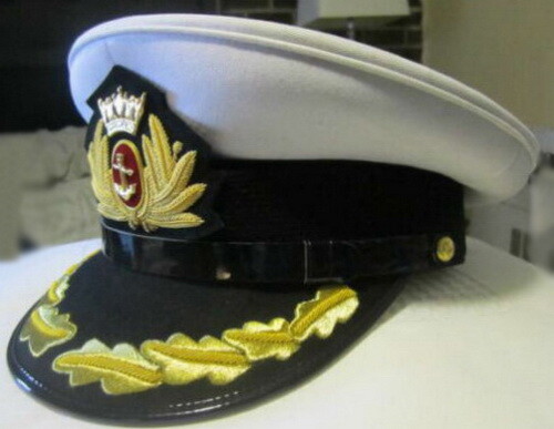 ROYAL UK MERCHANT NAVY CAPTAIN HAT CAP 