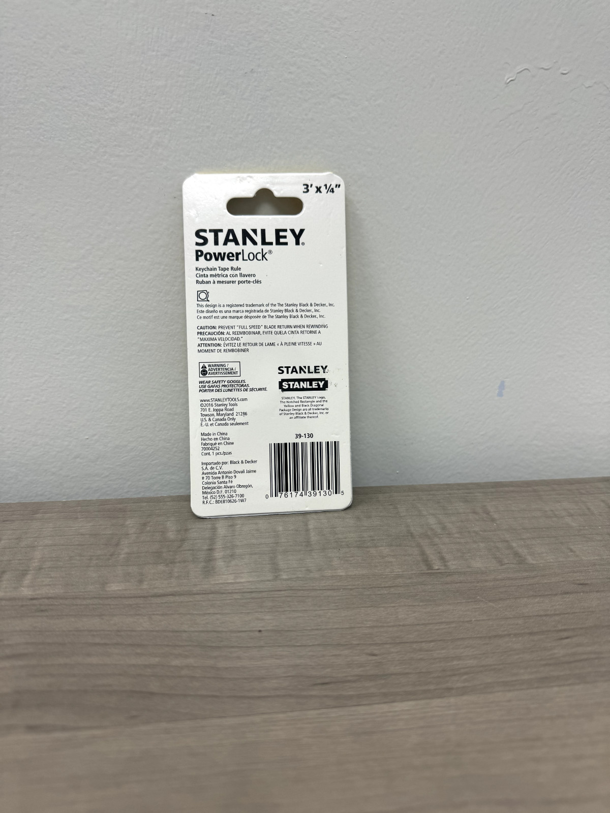 Stanley PowerLock 39-130 Key Chain 3' x 1/4" Tape Measure 36" Pocket Rule