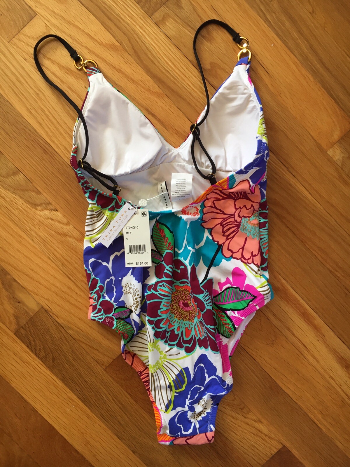 NWT Trina Turk Radiant Blooms Maillot Floral Swimsuit Size 4 Women | eBay