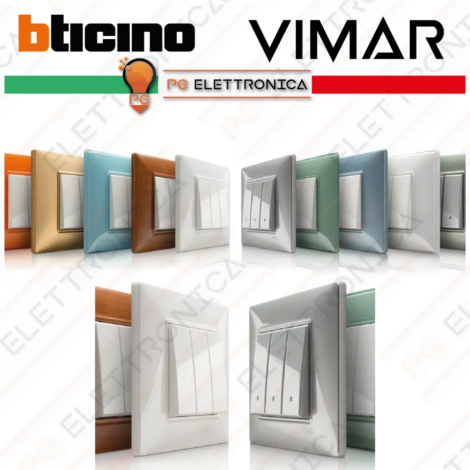 Placche Placca compatibili Vimar Plana 2 3 4 7 Posti / Moduli Vari Colori